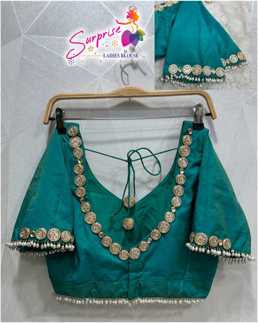 Latest Jewellery Handwork Blouse