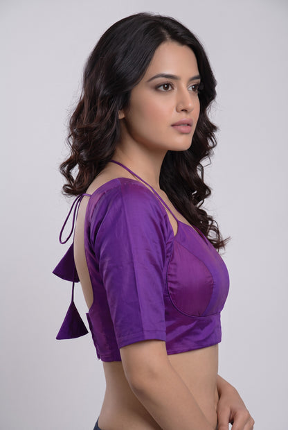 READY MADE MADUBALA BLOUSE (PURPLE)