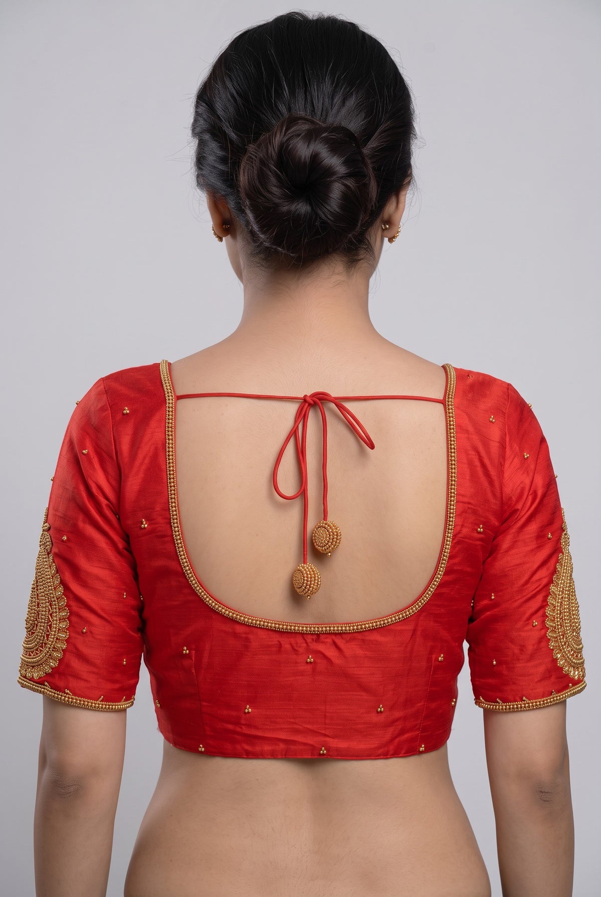 HANDWORK READY MADE BLOUSE (RED)
