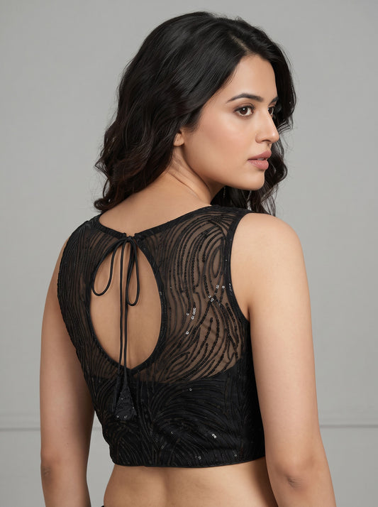 Fancy blouse black color