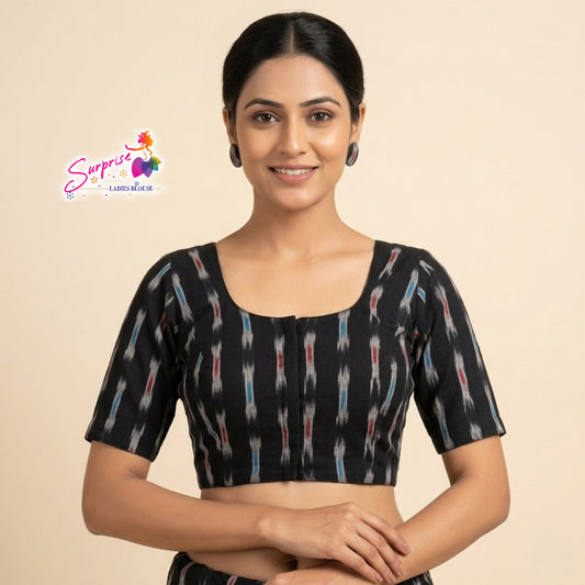 Printed khadi cotton blouse