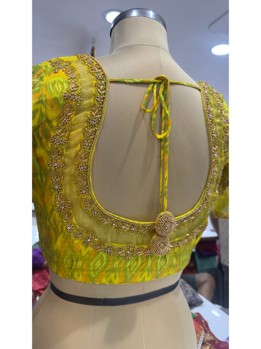HANDWORK READY MADE POCHAMPALLY BLOUSE