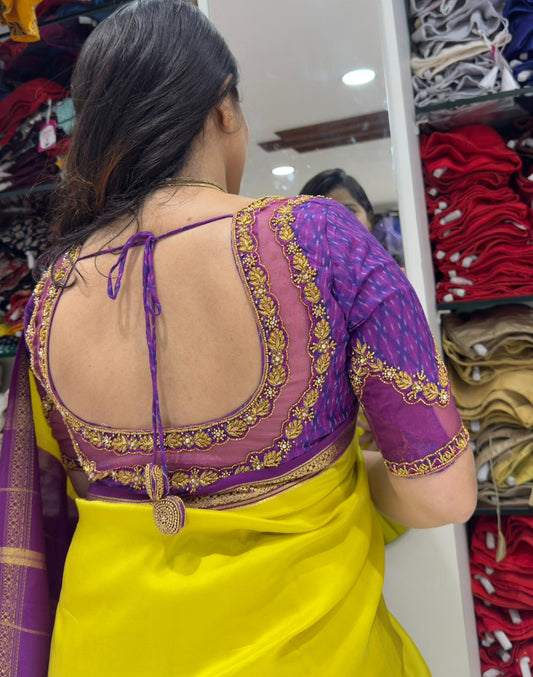 HANDWORK READY MADE POCHAMPALLY BLOUSE