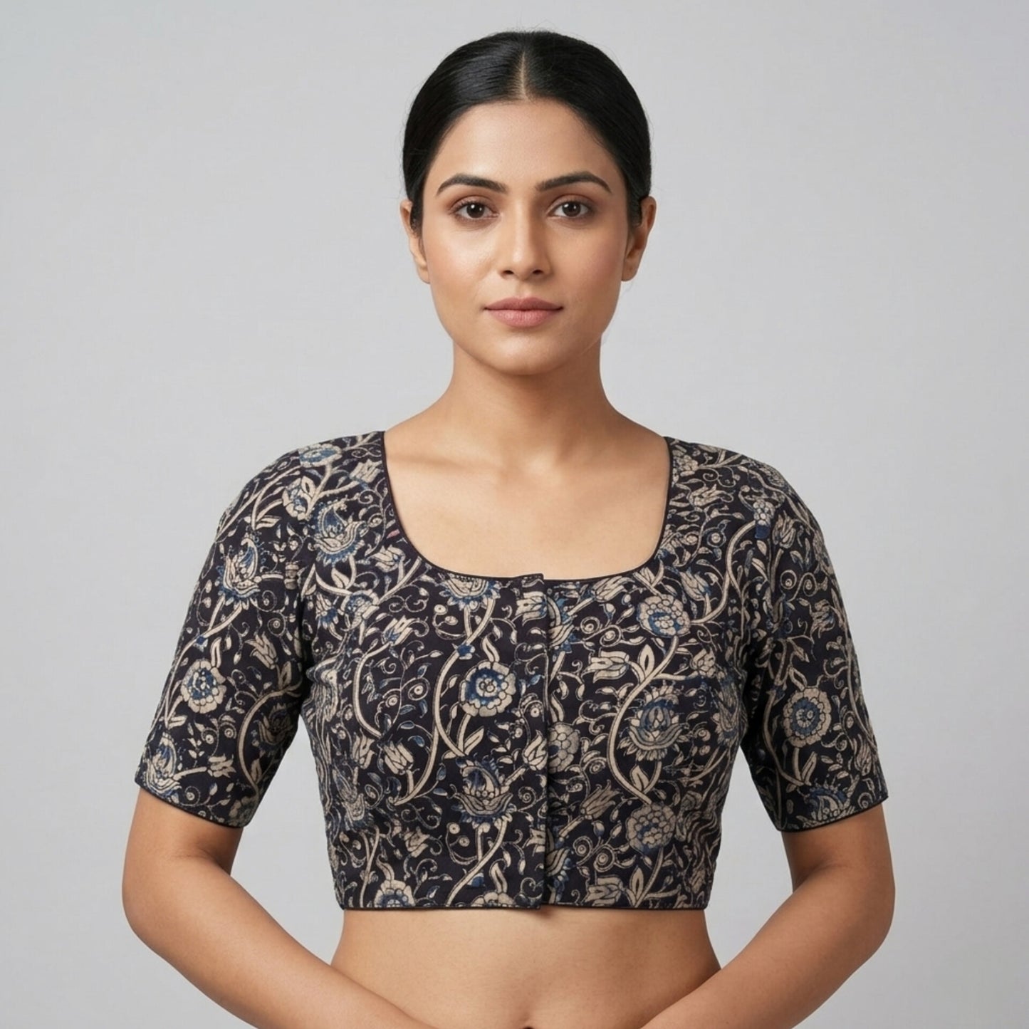 Printed khadi cotton blouse