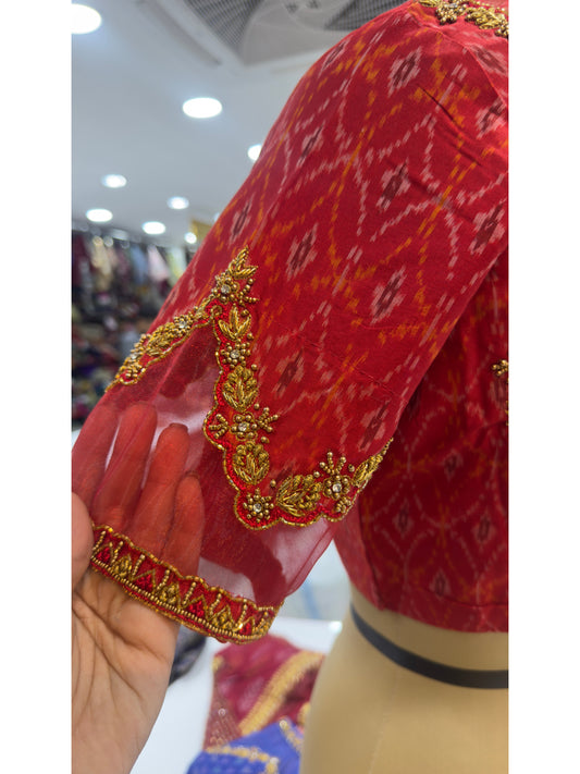 HANDWORK READY MADE POCHAMPALLY BLOUSE