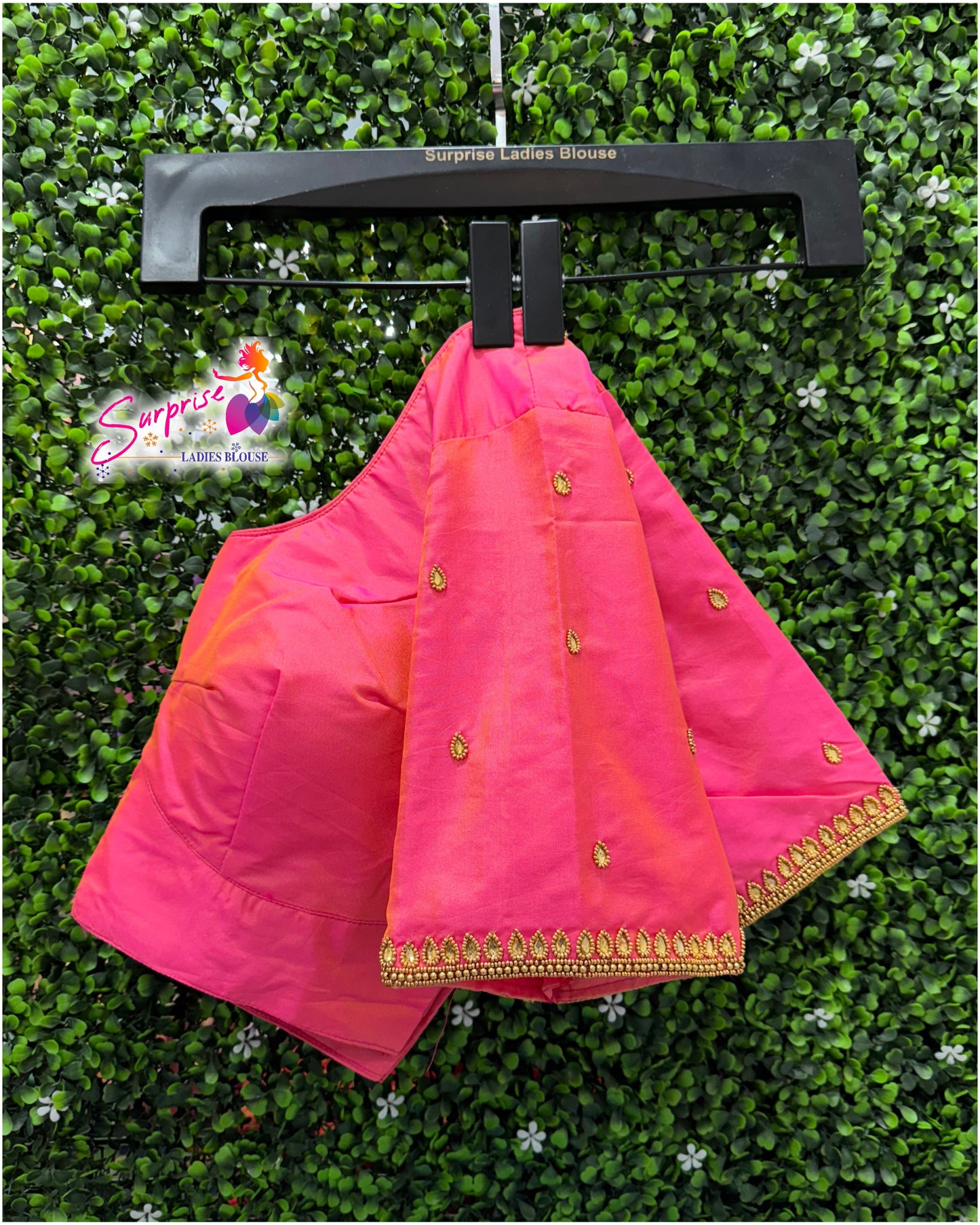 Handwork designer Ari work blouse  baby pink color
