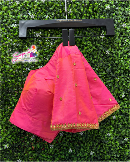 Handwork designer Ari work blouse  baby pink color