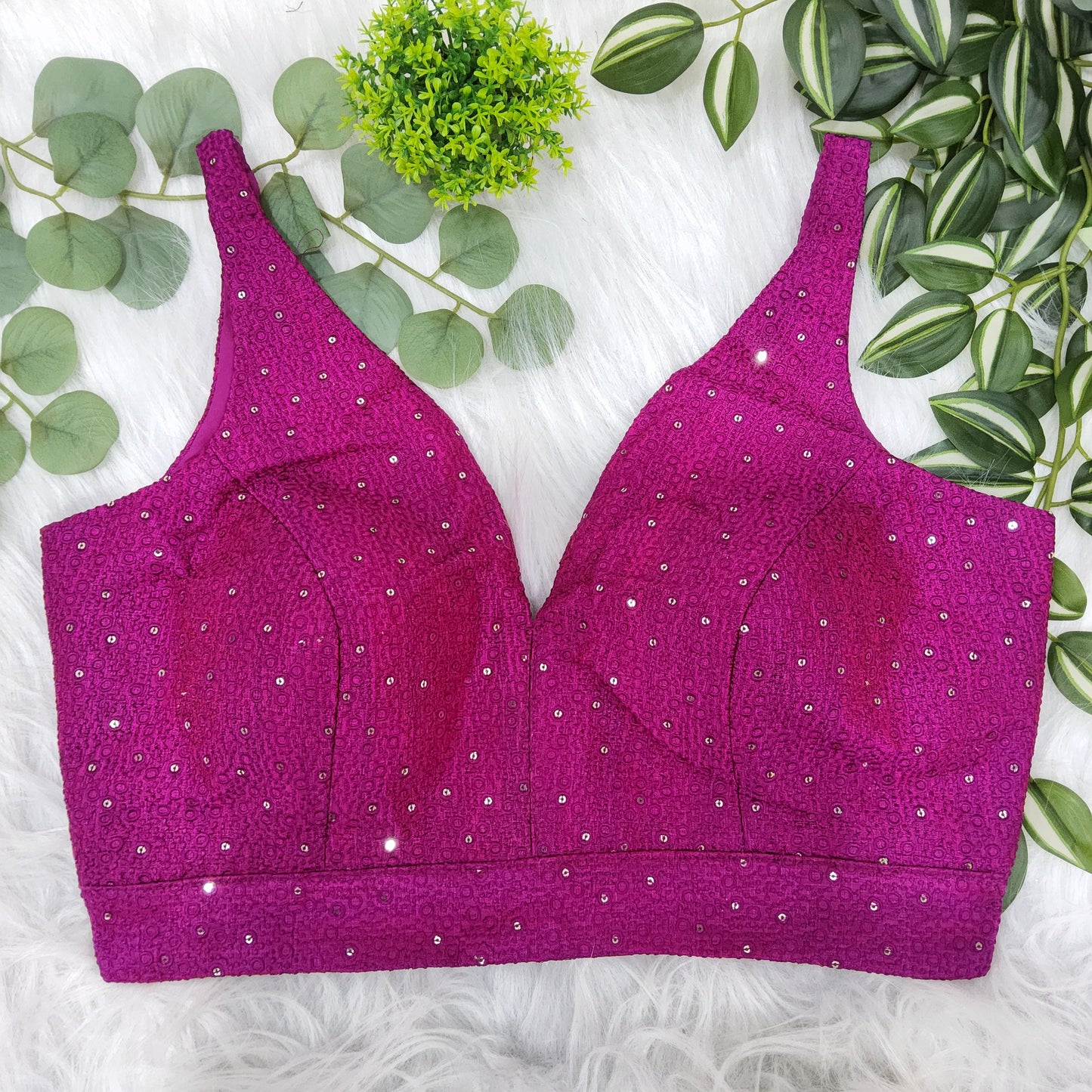 Sleeveless sequin blouse