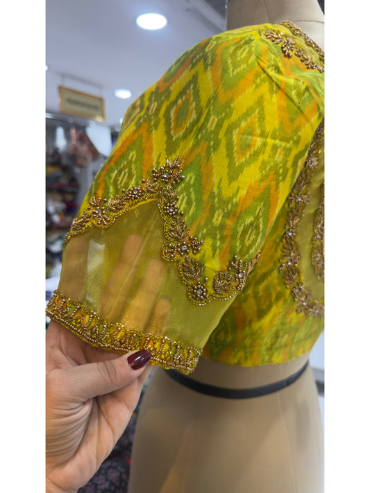 HANDWORK READY MADE POCHAMPALLY BLOUSE