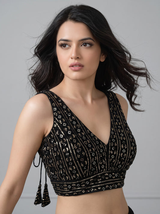Fancy blouse black color