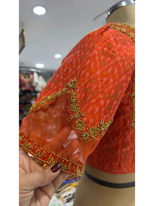 HANDWORK READY MADE POCHAMPALLY BLOUSE