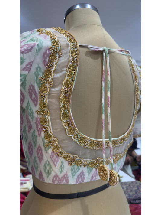 HANDWORK READY MADE POCHAMPALLY BLOUSE