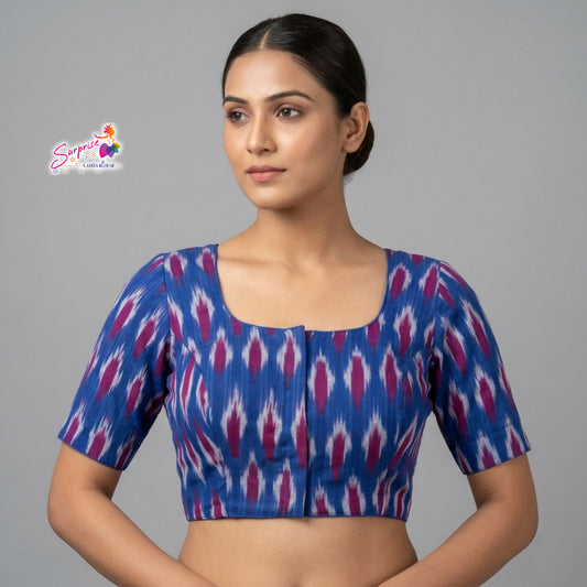 Printed khadi cotton blouse