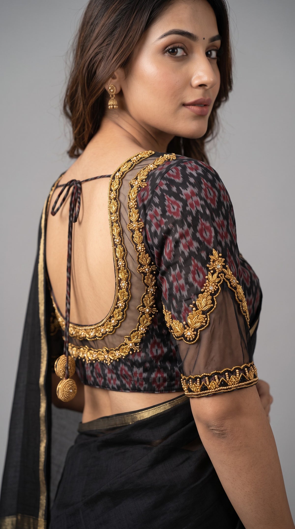 HANDWORK READY MADE POCHAMPALLY BLOUSE