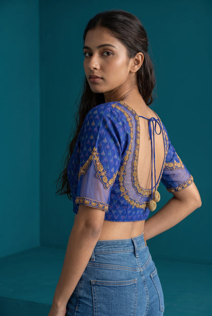 HANDWORK READY MADE POCHAMPALLY BLOUSE