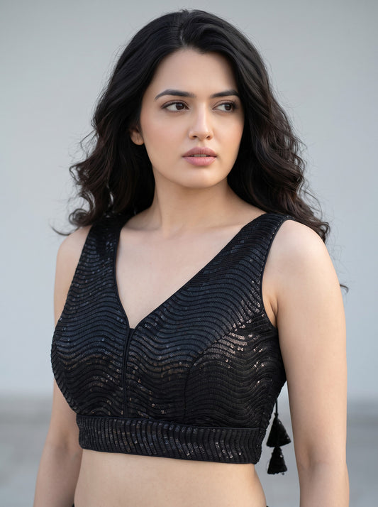 Fancy blouse black color
