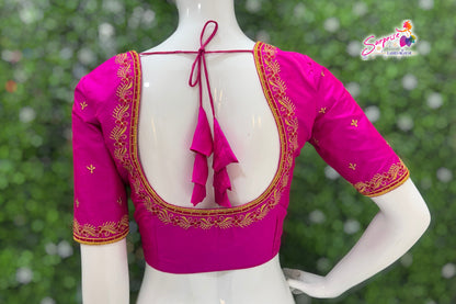 Madhubala Machine work designer Readymade blouse