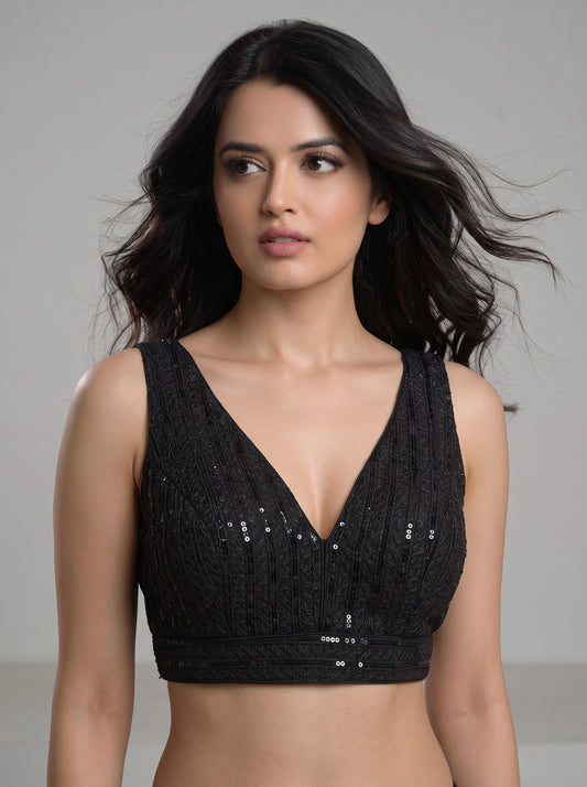 Fancy blouse black color