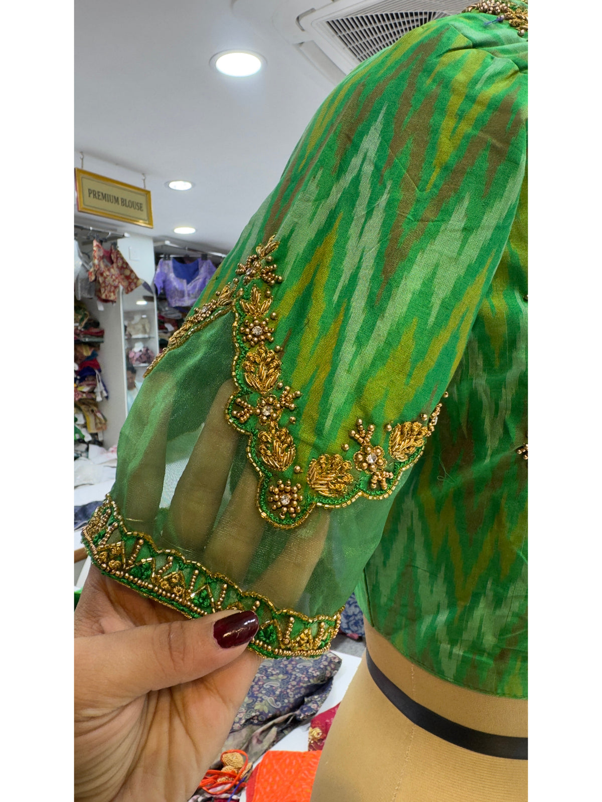 HANDWORK READY MADE POCHAMPALLY BLOUSE