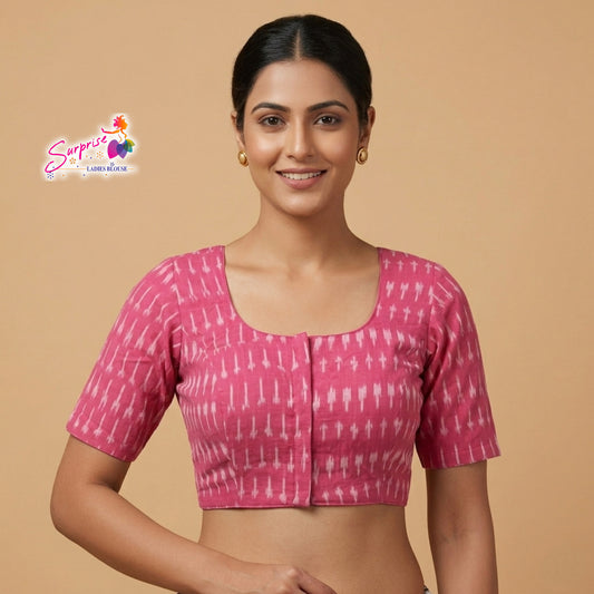 Printed khadi cotton blouse