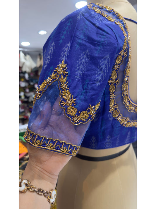 HANDWORK READY MADE POCHAMPALLY BLOUSE