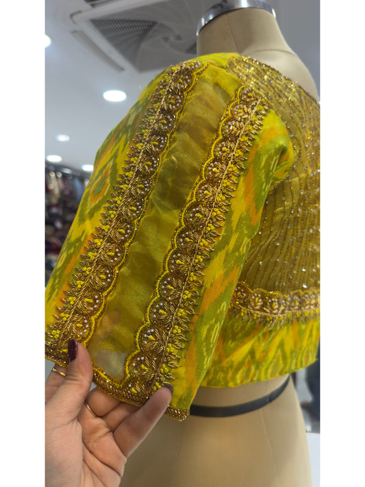 HANDWORK READY MADE POCHAMPALLY (Green)