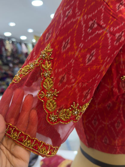 HANDWORK READY MADE POCHAMPALLY BLOUSE
