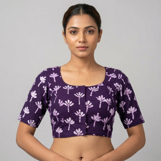 Printed khadi cotton blouse