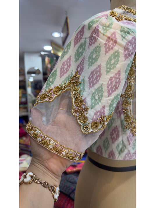 HANDWORK READY MADE POCHAMPALLY BLOUSE