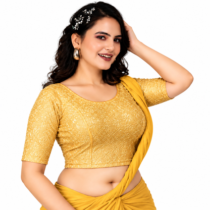 STRETCHABLE BLOUSE GOLD COLOUR