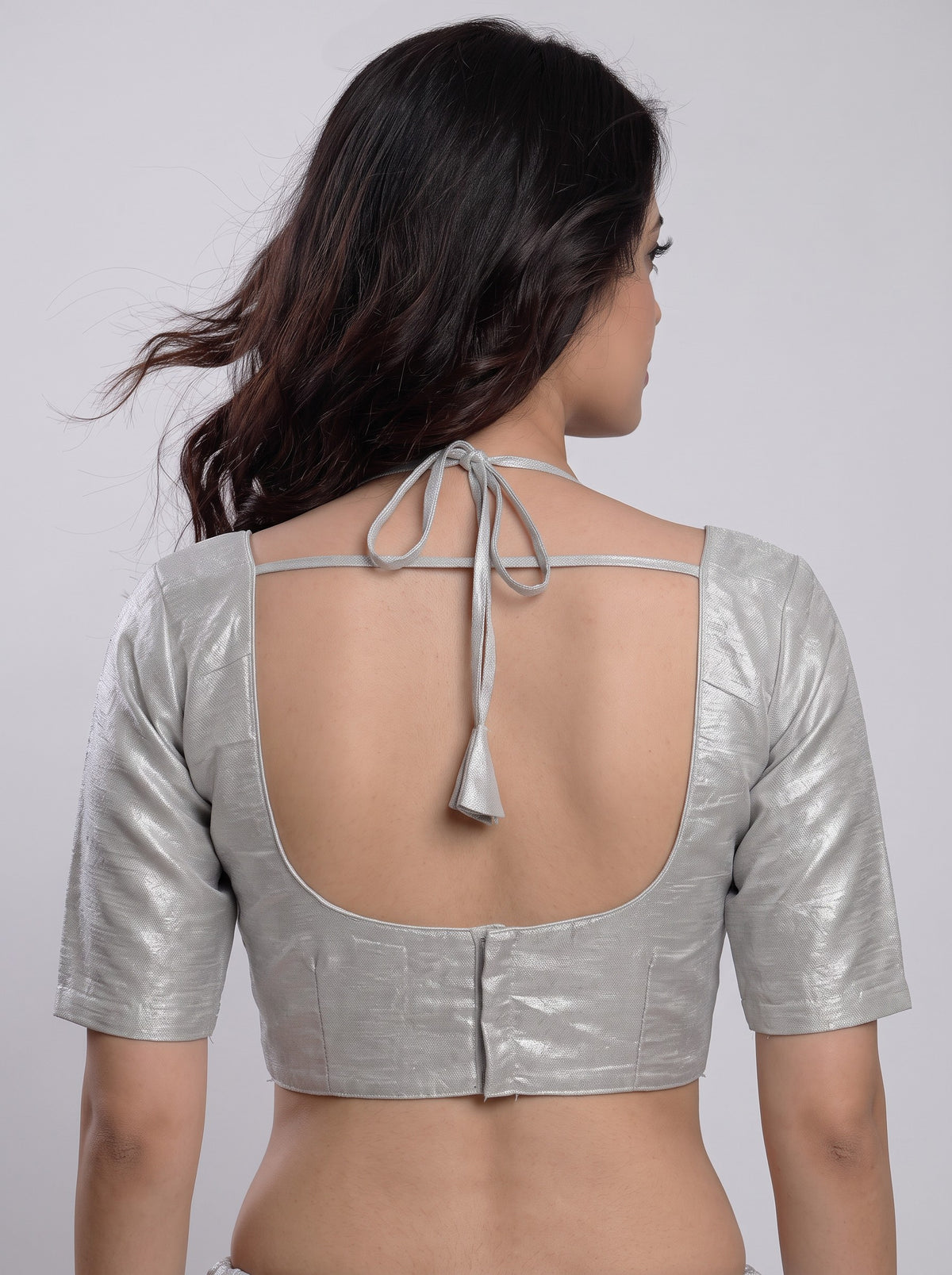 READY MADE MADUBALA BLOUSE (SILVER)