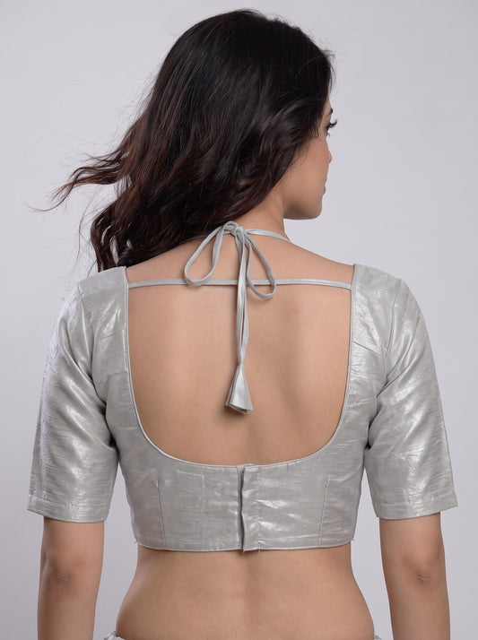 READY MADE MADUBALA BLOUSE (SILVER)
