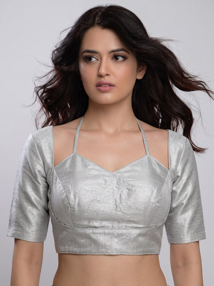 READY MADE MADUBALA BLOUSE (SILVER)