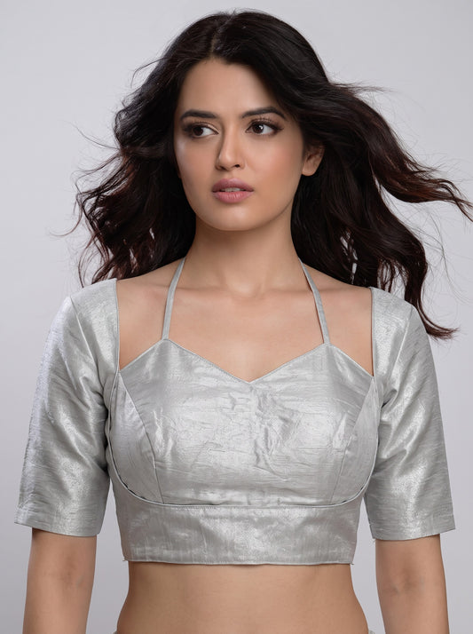 READY MADE MADUBALA BLOUSE (SILVER)